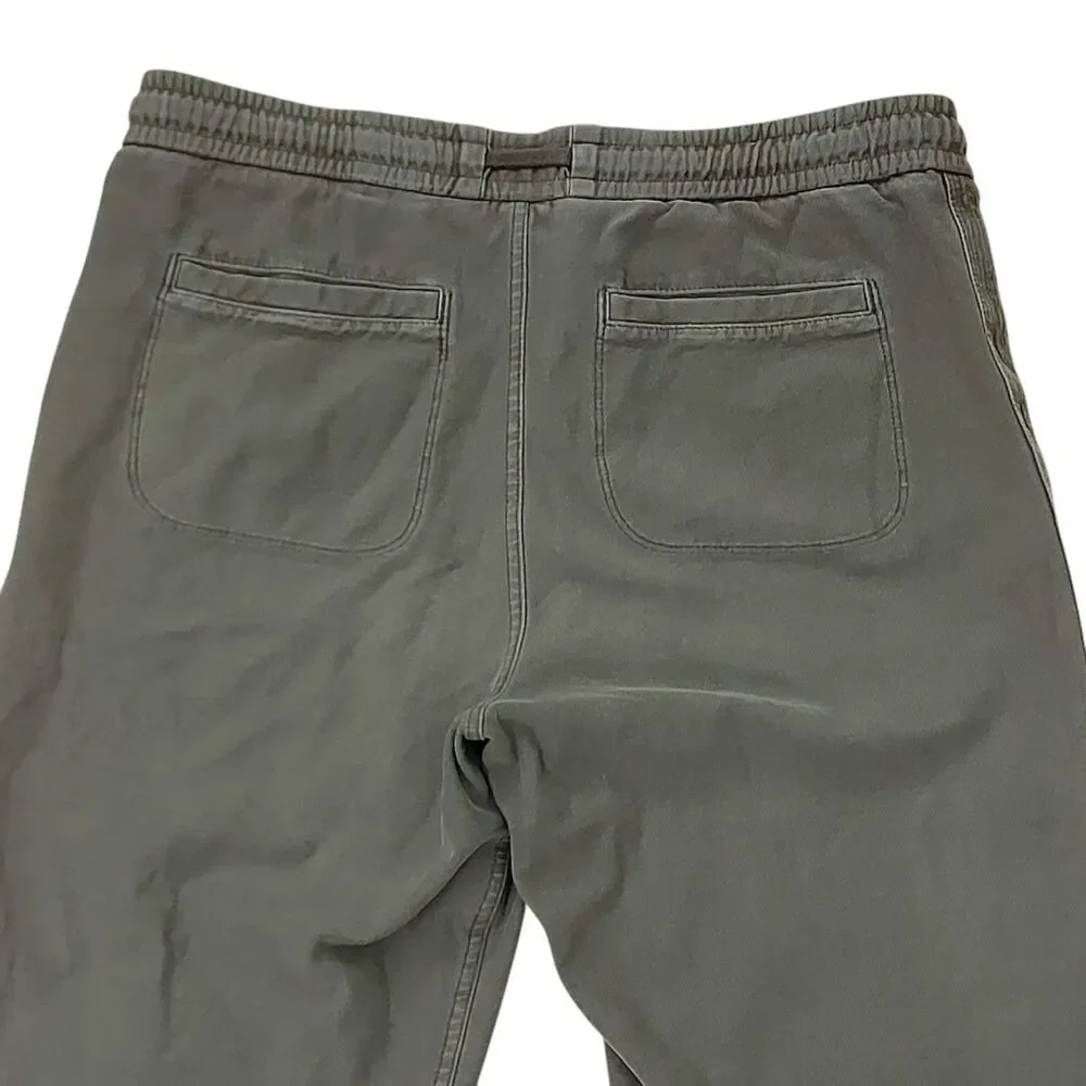 Athleta Farallon Jogger Pants Women 4 Faded Gray Green Organic Cotton Stretch